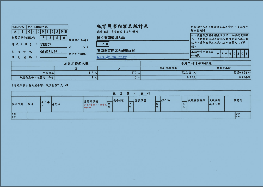 114年8月職災資料